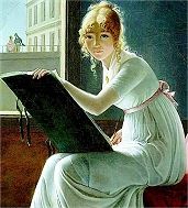 Marie-Denise Villers: Zeichnende junge Frau (1801)
